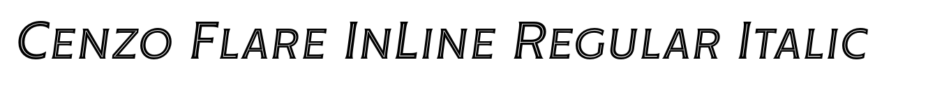 Cenzo Flare InLine Regular Italic